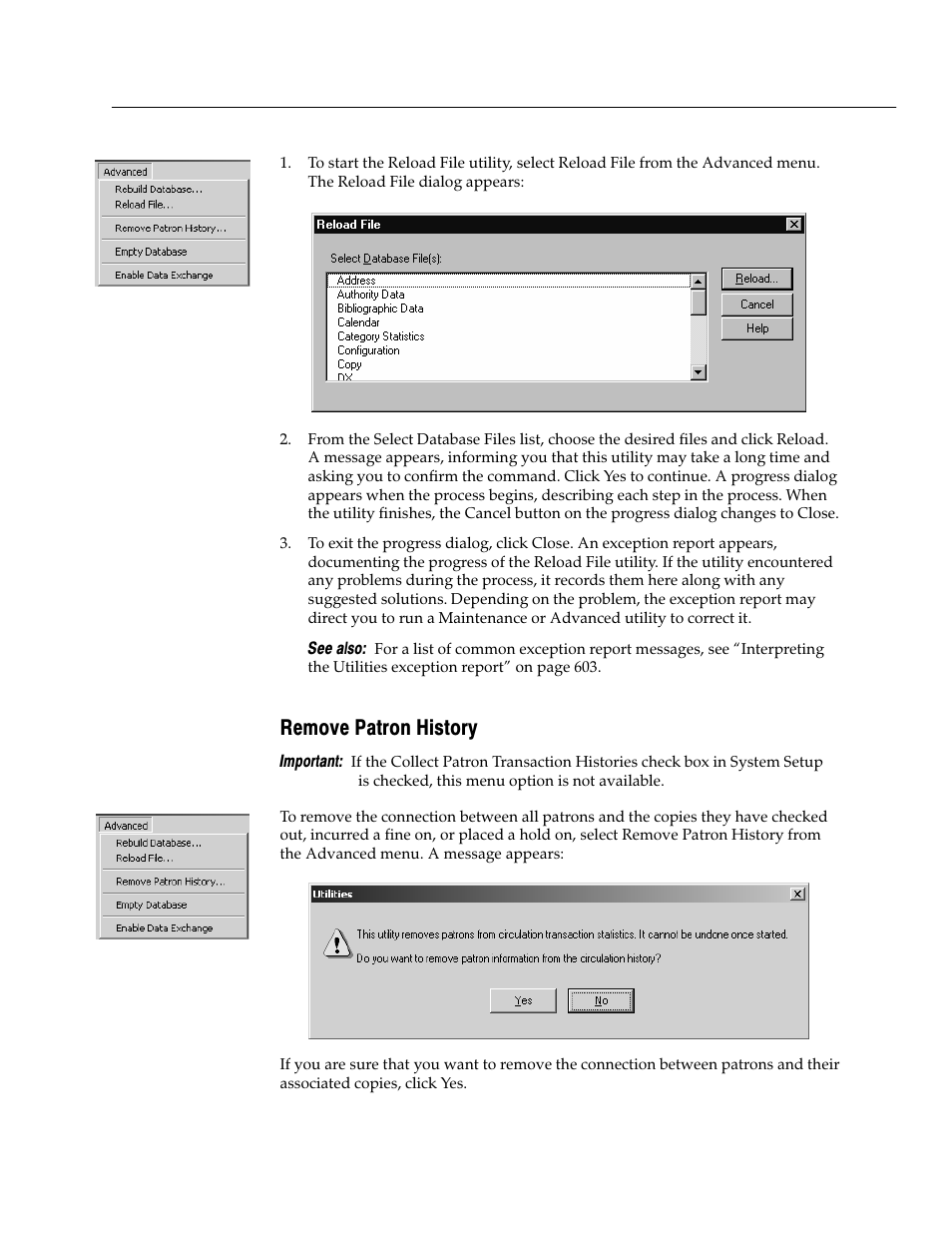 Remove patron history | Follett VERSION 6.00 User Manual | Page 601 / 730