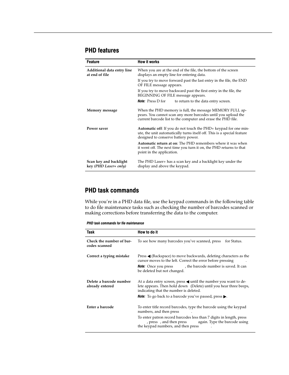 Phd features, Phd task commands | Follett VERSION 6.00 User Manual | Page 659 / 730