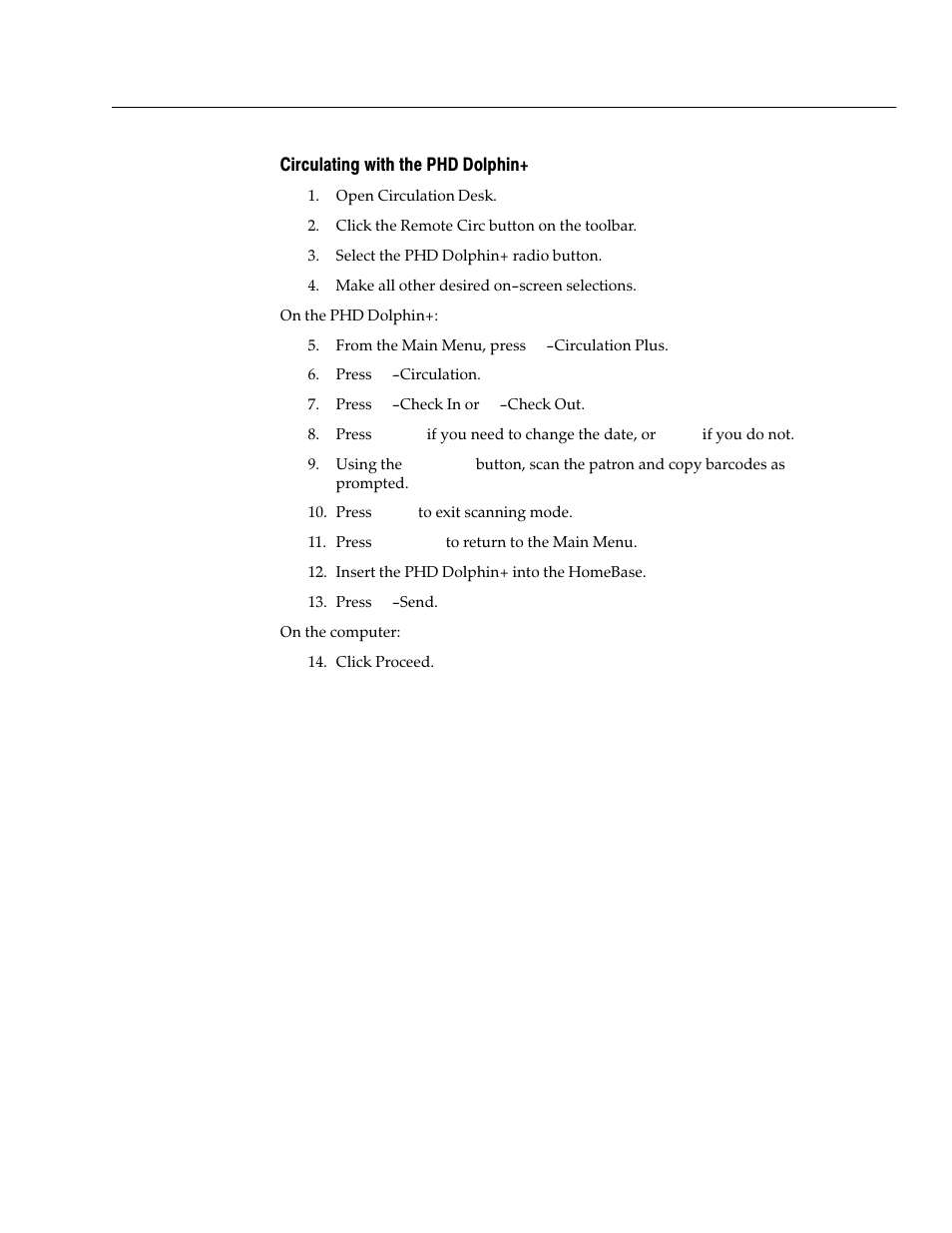 Circulating with the phd dolphin | Follett VERSION 6.00 User Manual | Page 691 / 730