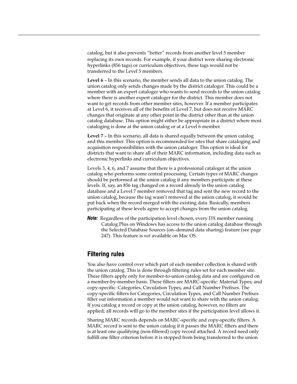 Filtering rules | Follett VERSION 6.00 User Manual | Page 94 / 730