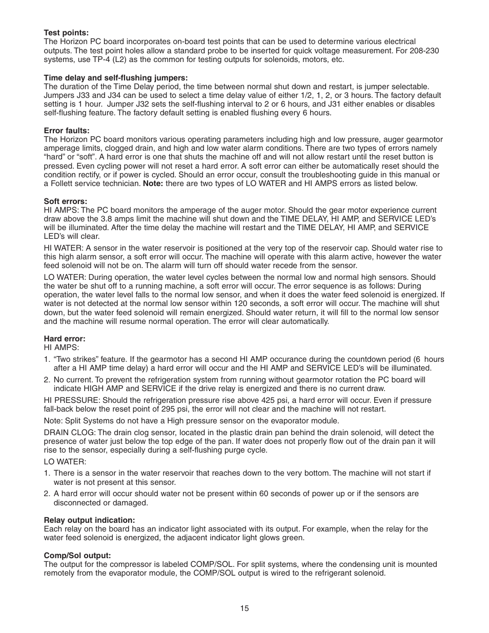 Follett HCE1000A User Manual | Page 15 / 40