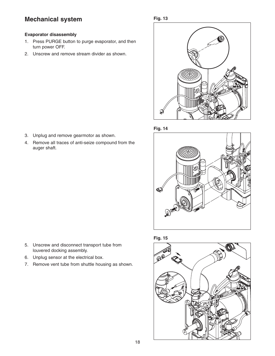 Mechanical system | Follett HCE1000A User Manual | Page 18 / 40