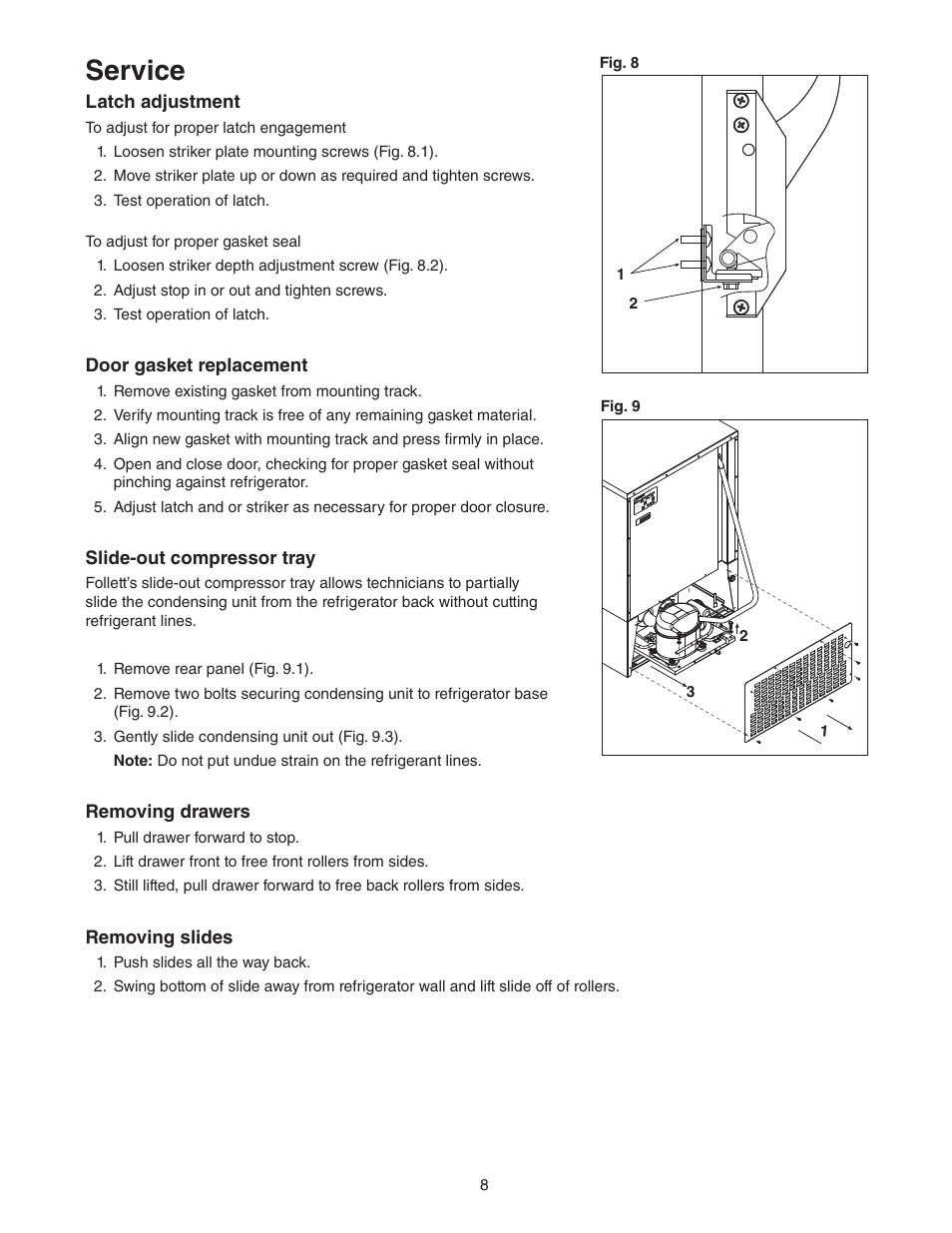 Service | Follett REF5-BB User Manual | Page 8 / 16