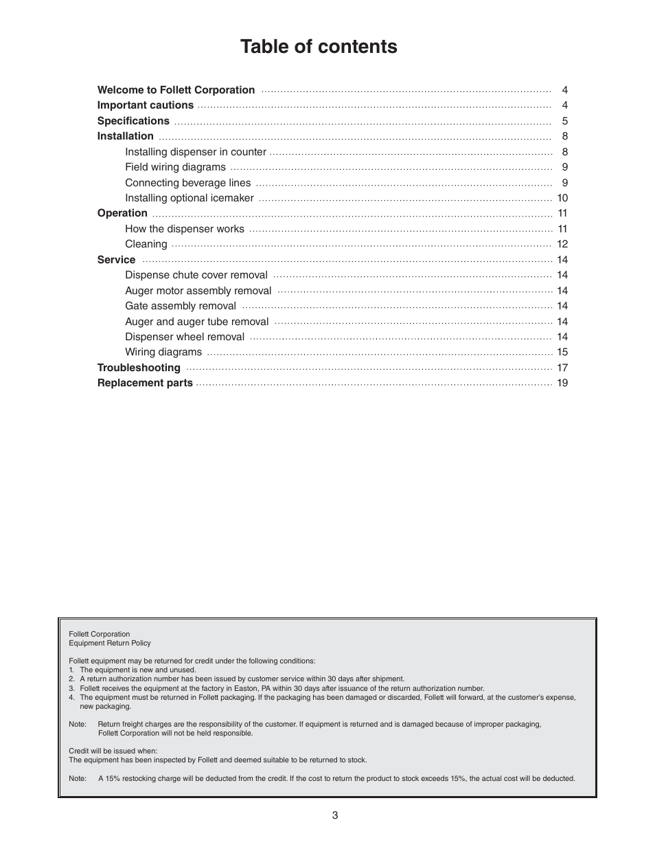 Follett VU300 User Manual | Page 2 / 22