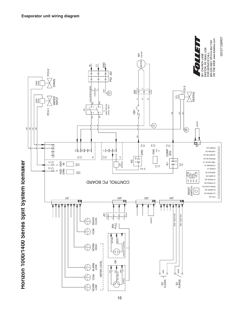 Control pc bo ard | Follett HCD1400R User Manual | Page 16 / 40