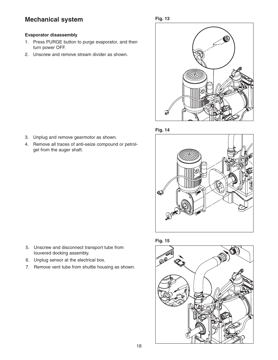 Mechanical system | Follett HCD1400R User Manual | Page 18 / 40