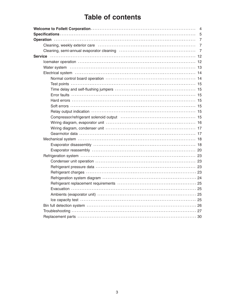 Follett HCD1400R User Manual | Page 3 / 40