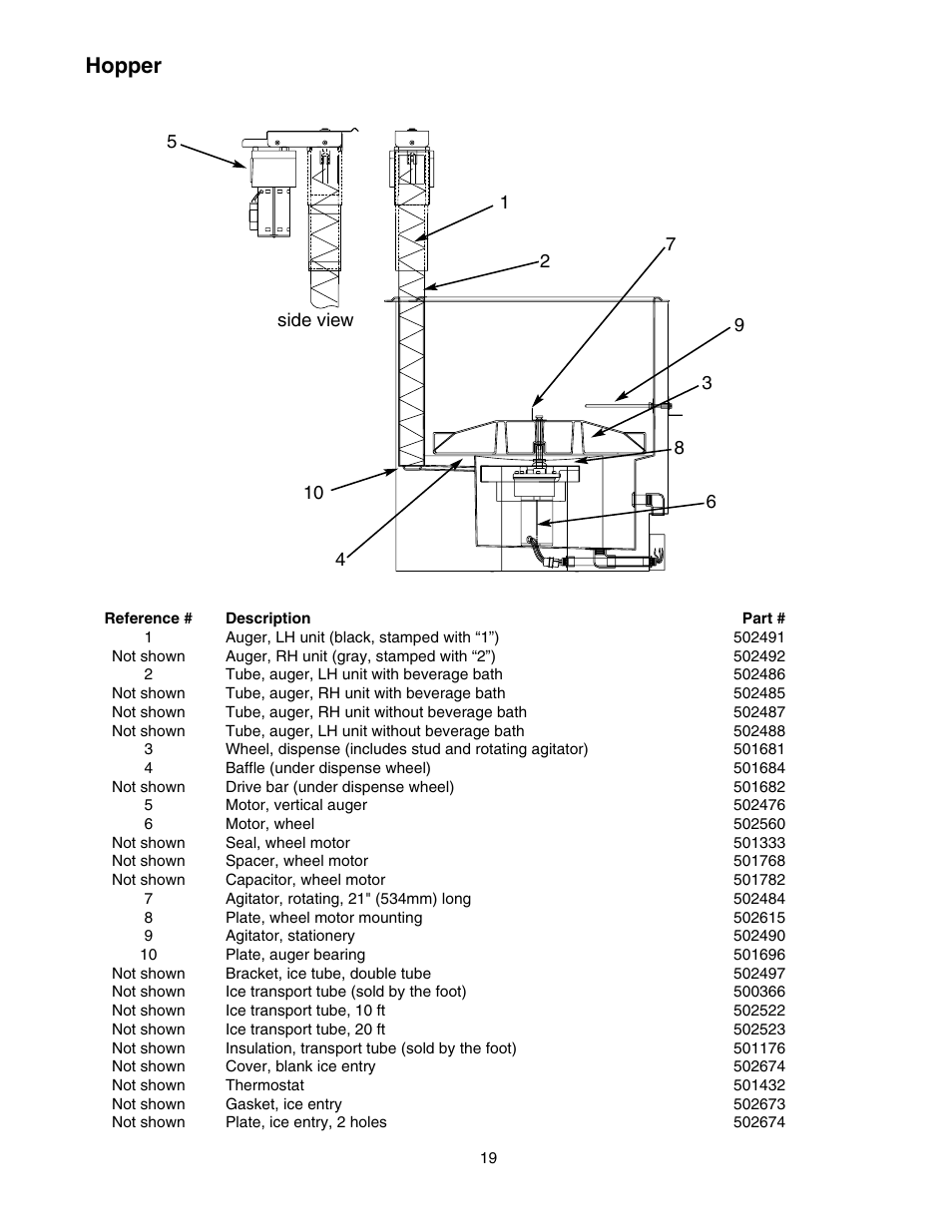 Hopper | Follett U155 User Manual | Page 20 / 24