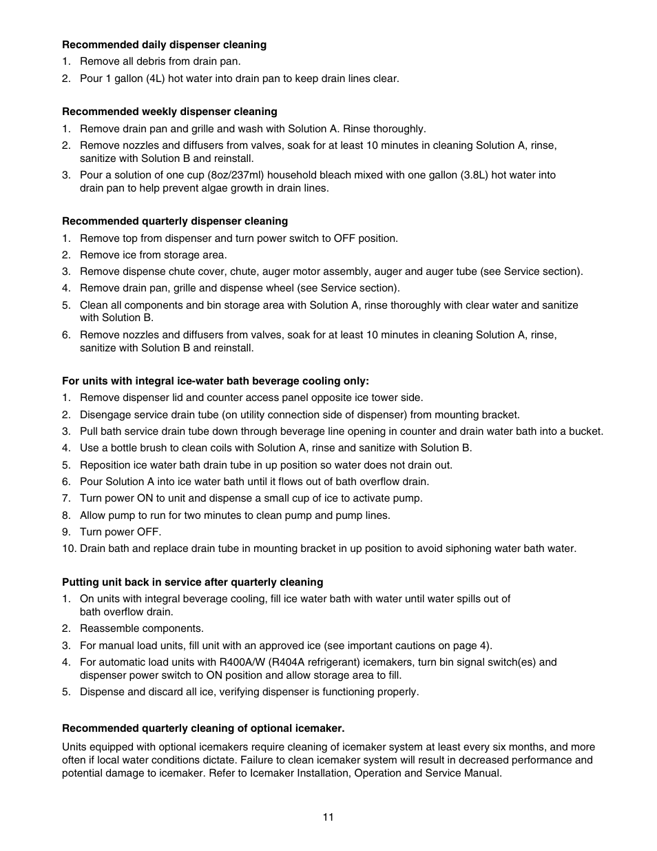 Follett VU155K User Manual | Page 11 / 24