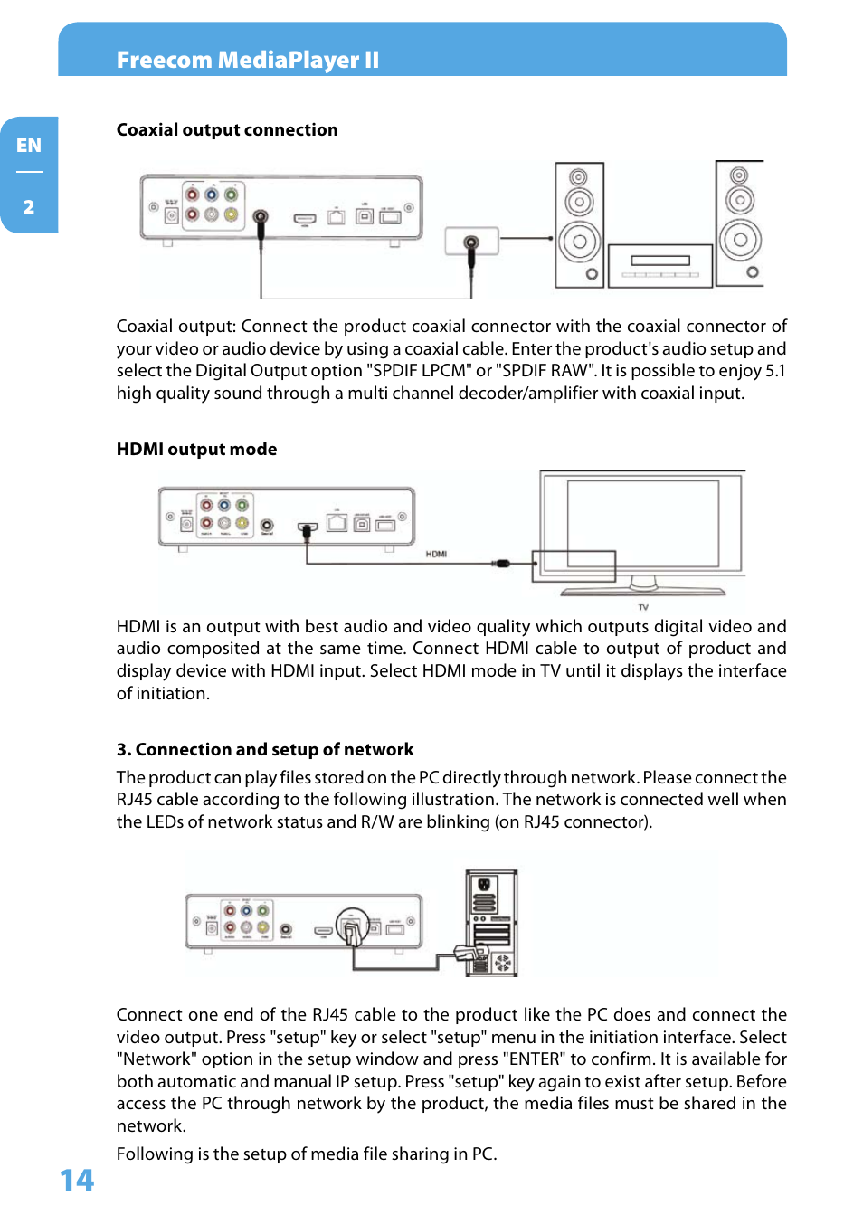 Freecom mediaplayer ii | Freecom Technologies Media Player II User Manual | Page 14 / 43