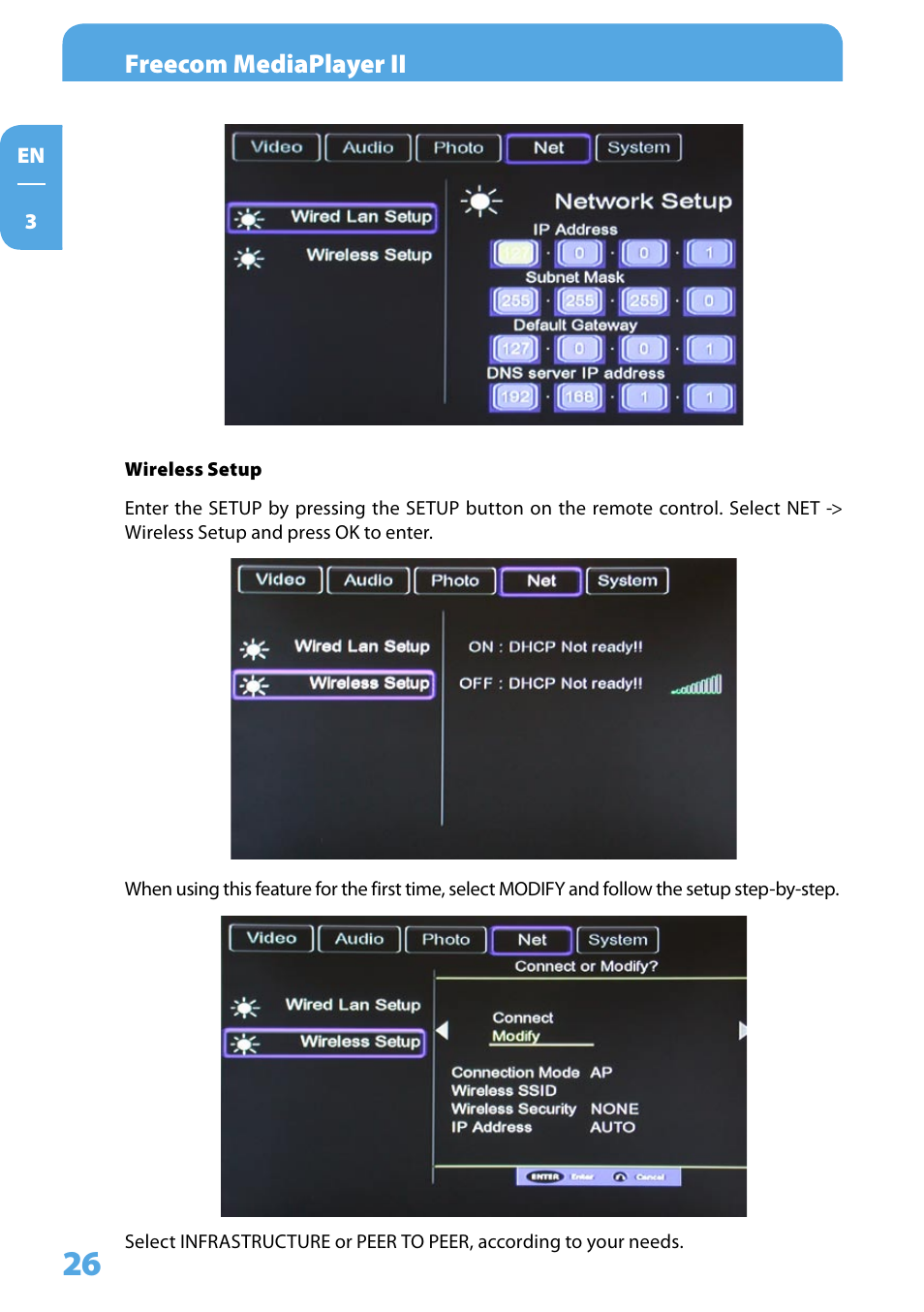 Freecom mediaplayer ii | Freecom Technologies Media Player II User Manual | Page 26 / 43