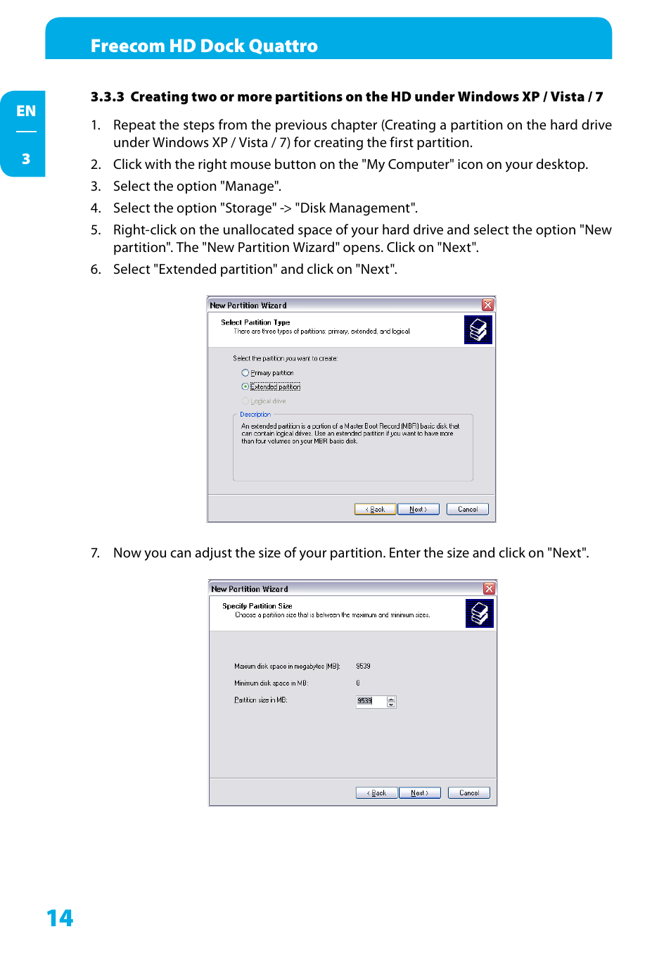 Freecom hd dock quattro | Freecom Technologies Hard Drive Dock Quattro User Manual | Page 14 / 19