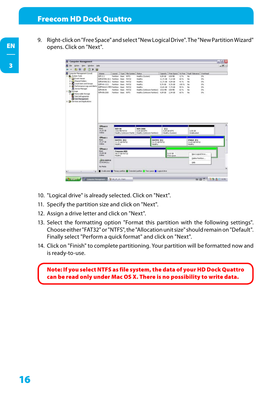 Freecom hd dock quattro | Freecom Technologies Hard Drive Dock Quattro User Manual | Page 16 / 19