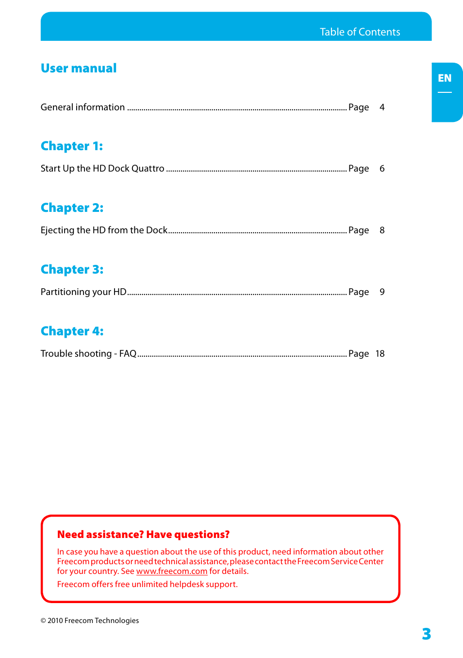 Freecom Technologies Hard Drive Dock Quattro User Manual | Page 3 / 19