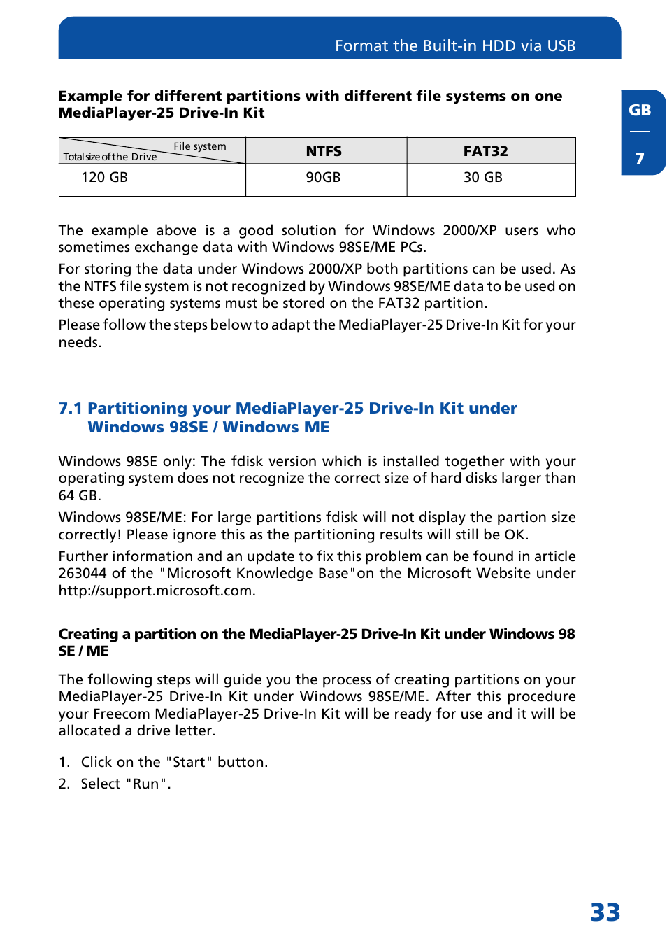 Freecom Technologies Multimedia Player User Manual | Page 33 / 48