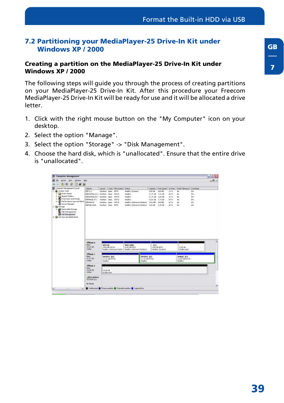 Freecom Technologies Multimedia Player User Manual | Page 39 / 48