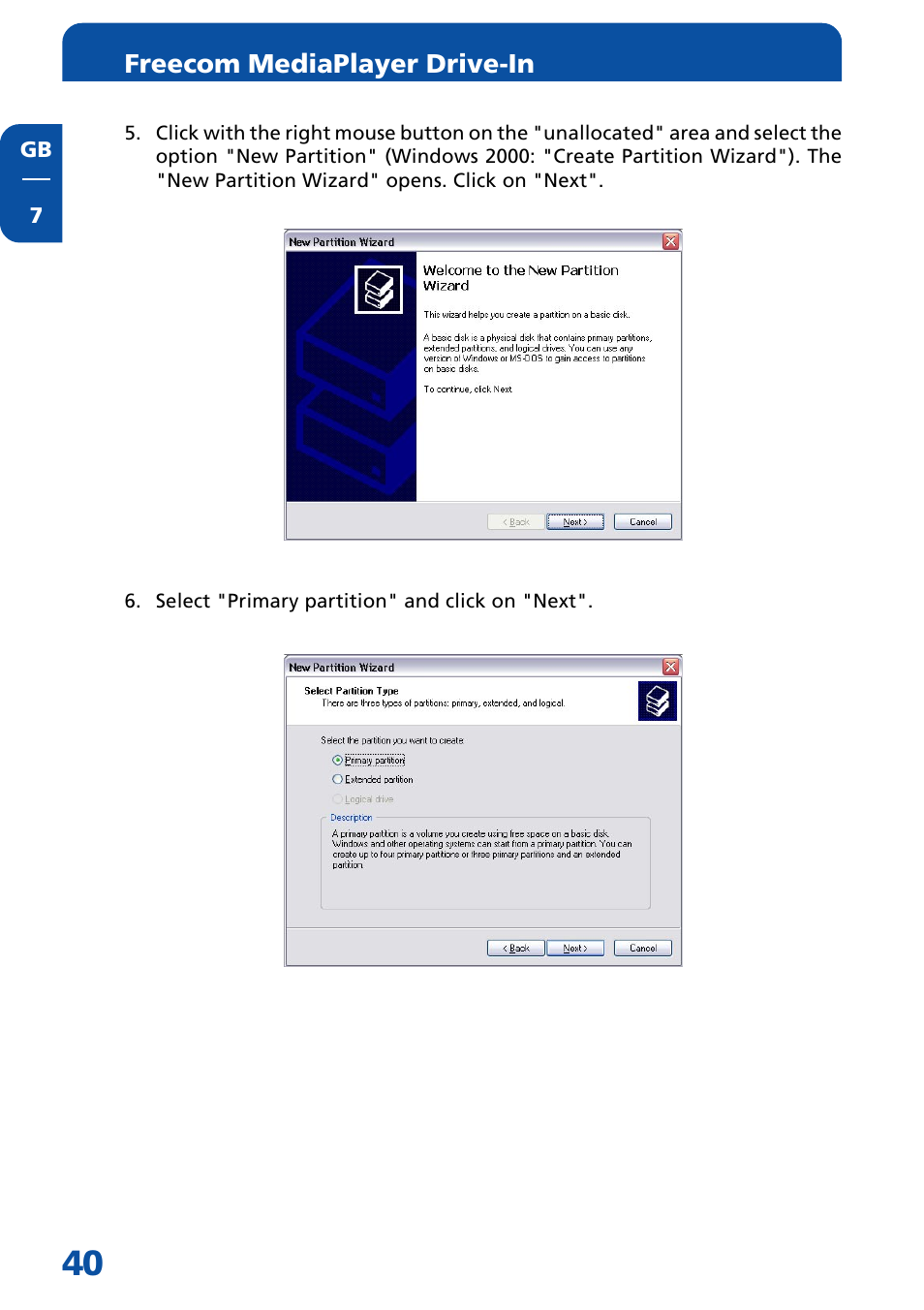 Freecom Technologies Multimedia Player User Manual | Page 40 / 48