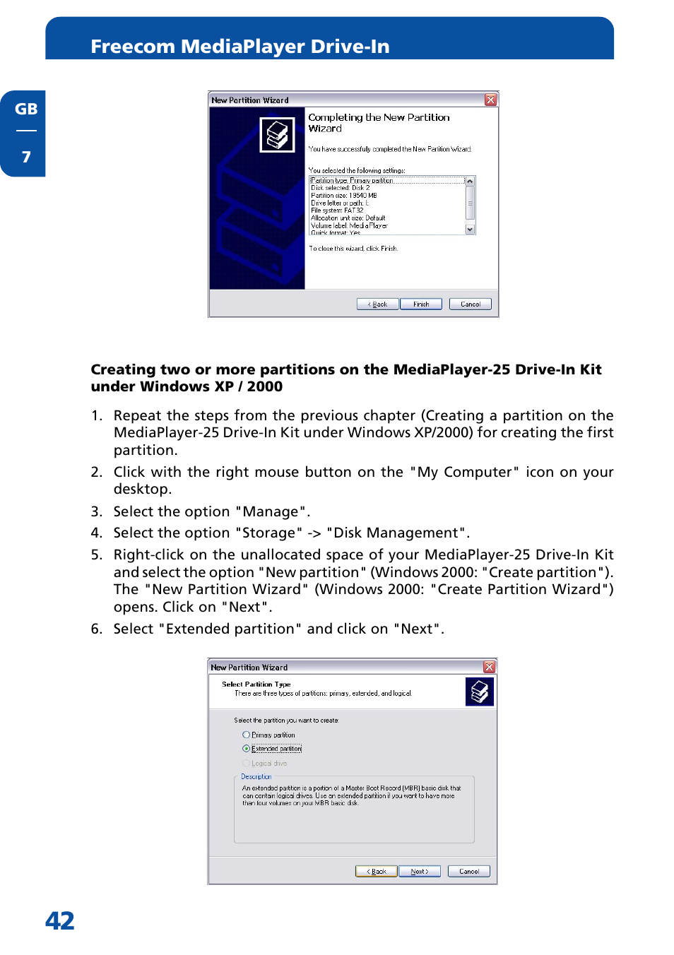 Freecom mediaplayer drive-in | Freecom Technologies Multimedia Player User Manual | Page 42 / 48