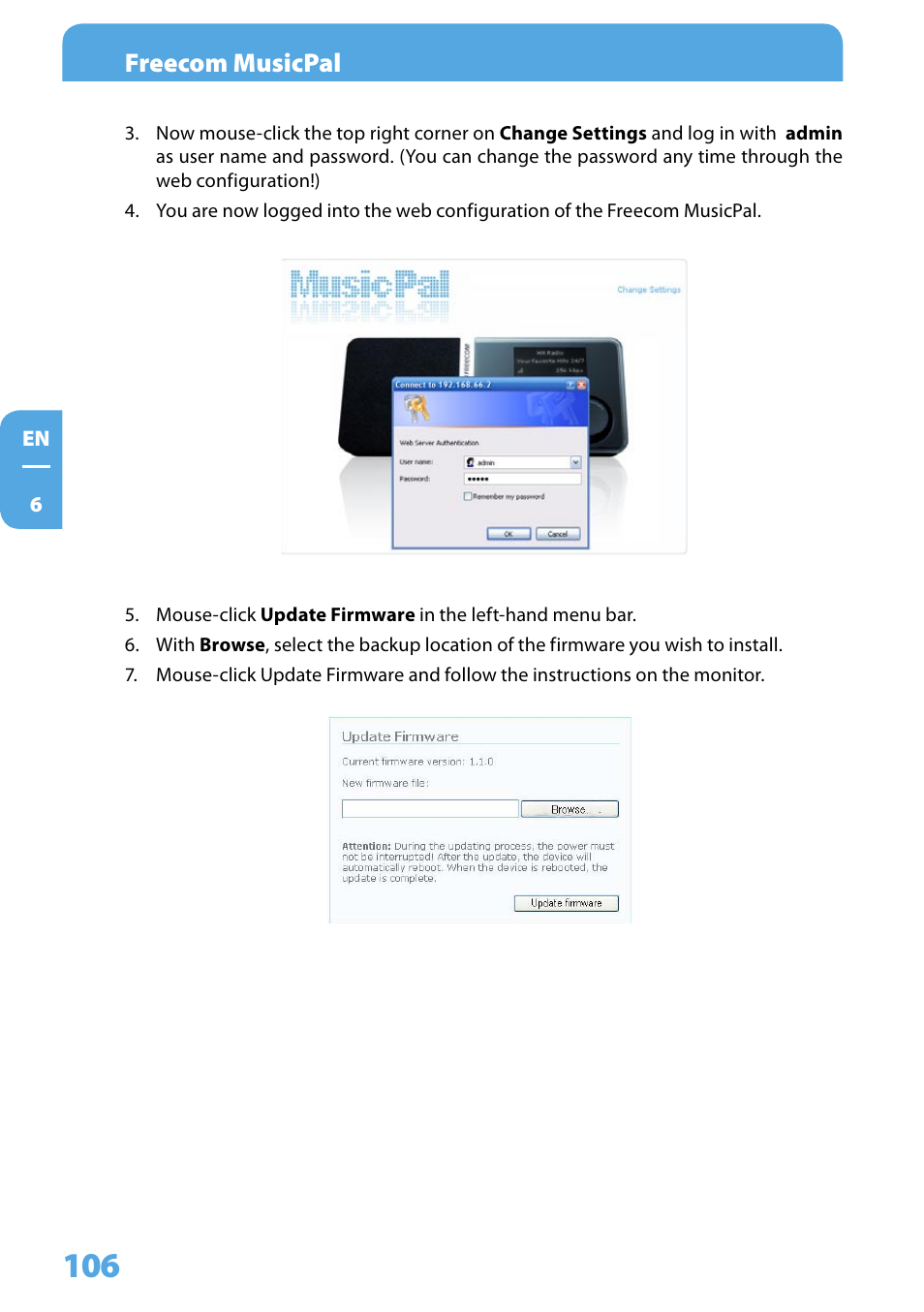 Freecom musicpal | Freecom Technologies MusicPal User Manual | Page 106 / 120