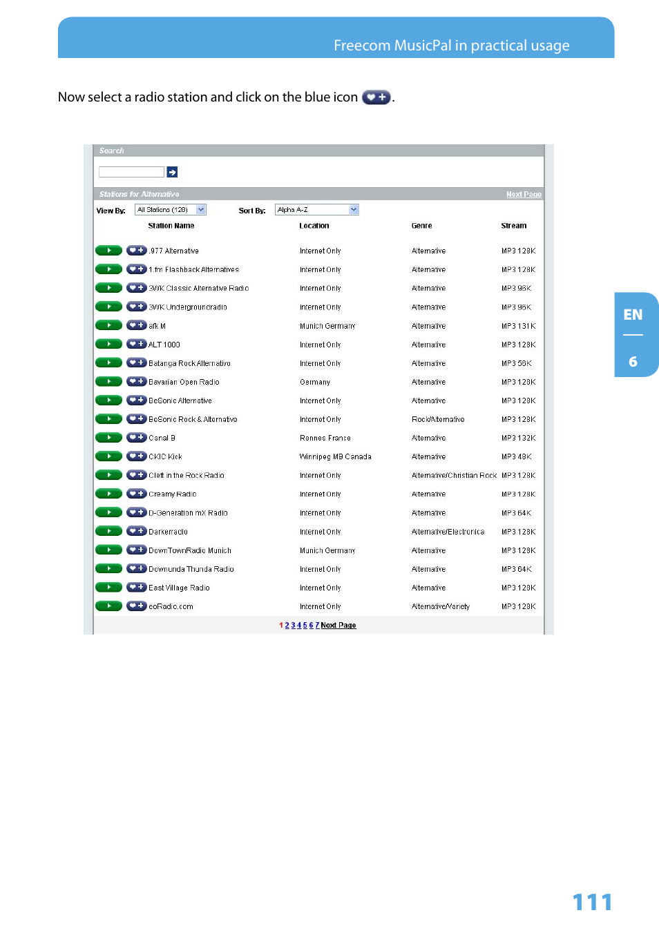 Freecom Technologies MusicPal User Manual | Page 111 / 120
