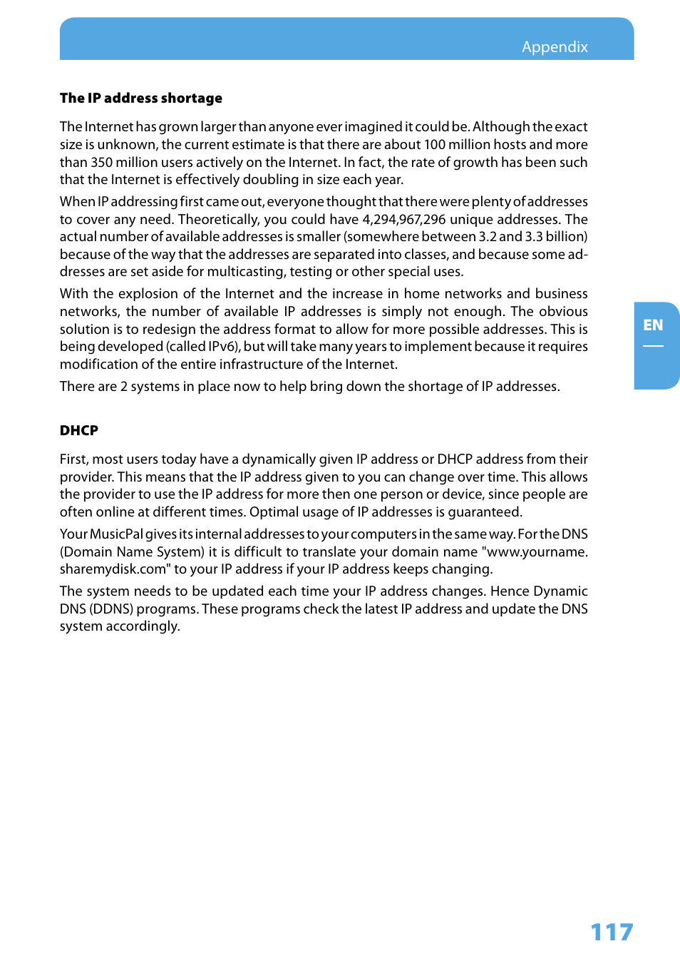 Freecom Technologies MusicPal User Manual | Page 117 / 120