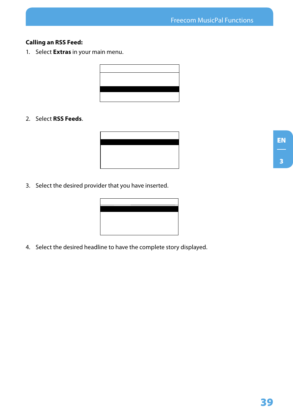 En  freecom musicpal functions | Freecom Technologies MusicPal User Manual | Page 39 / 120