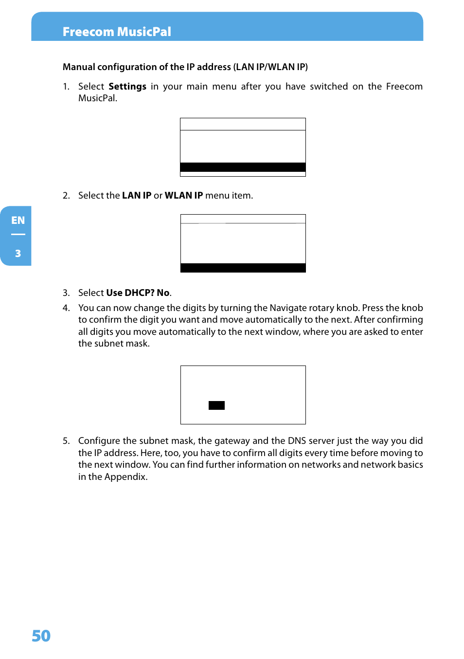 Freecom musicpal | Freecom Technologies MusicPal User Manual | Page 50 / 120
