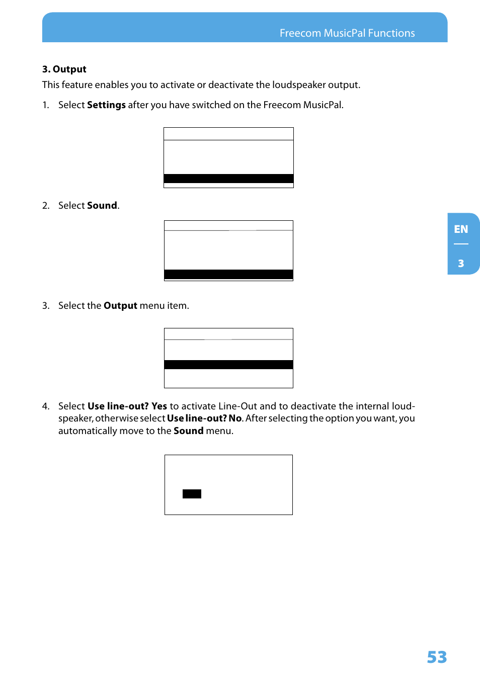 En  freecom musicpal functions | Freecom Technologies MusicPal User Manual | Page 53 / 120
