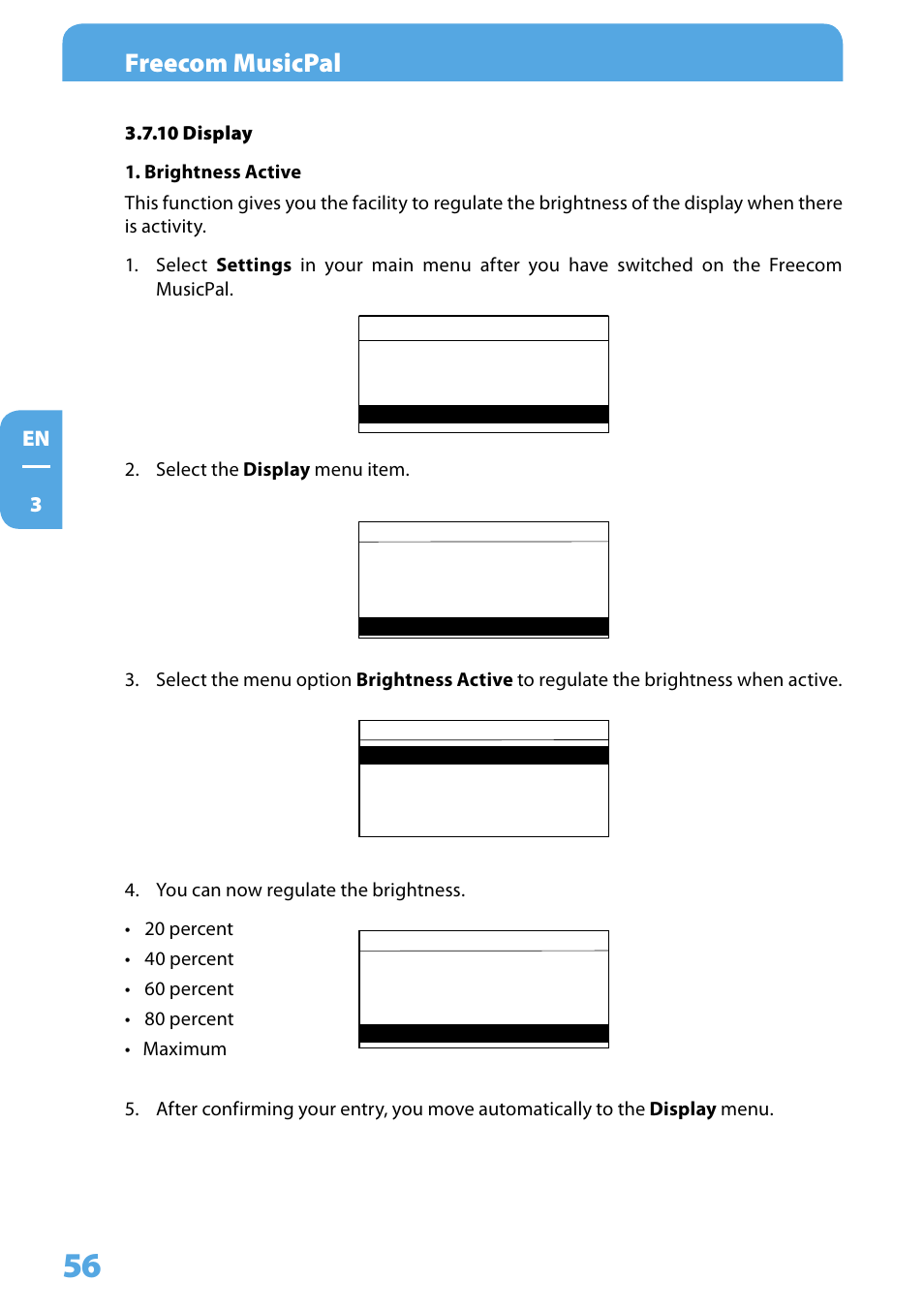 10 display, Freecom musicpal | Freecom Technologies MusicPal User Manual | Page 56 / 120