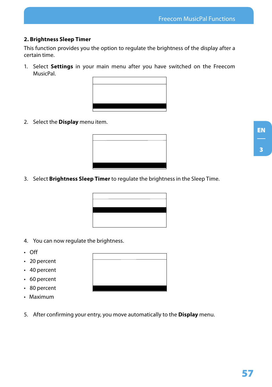 En  freecom musicpal functions | Freecom Technologies MusicPal User Manual | Page 57 / 120