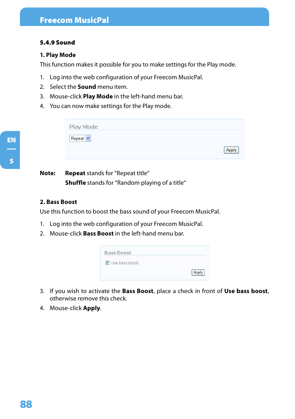 9 sound, Freecom musicpal | Freecom Technologies MusicPal User Manual | Page 88 / 120