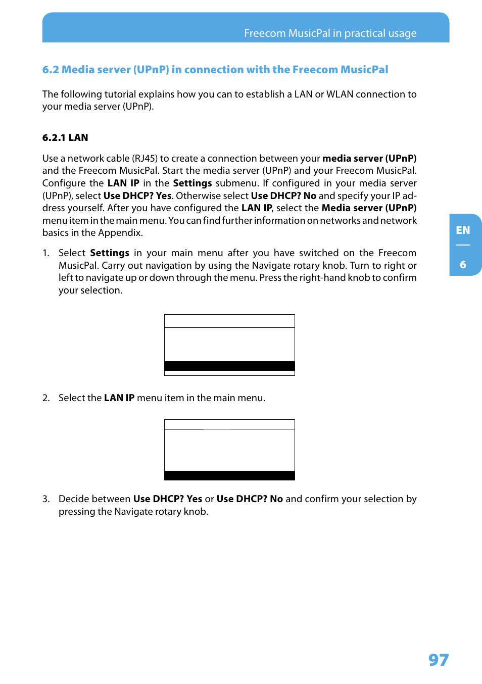 1 lan | Freecom Technologies MusicPal User Manual | Page 97 / 120