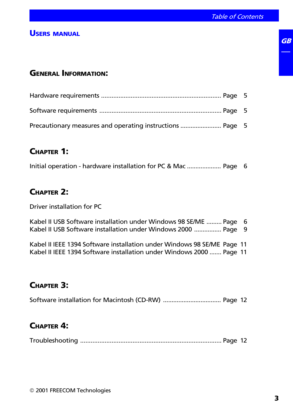 Freecom Technologies IEEE 1394 User Manual | Page 3 / 13