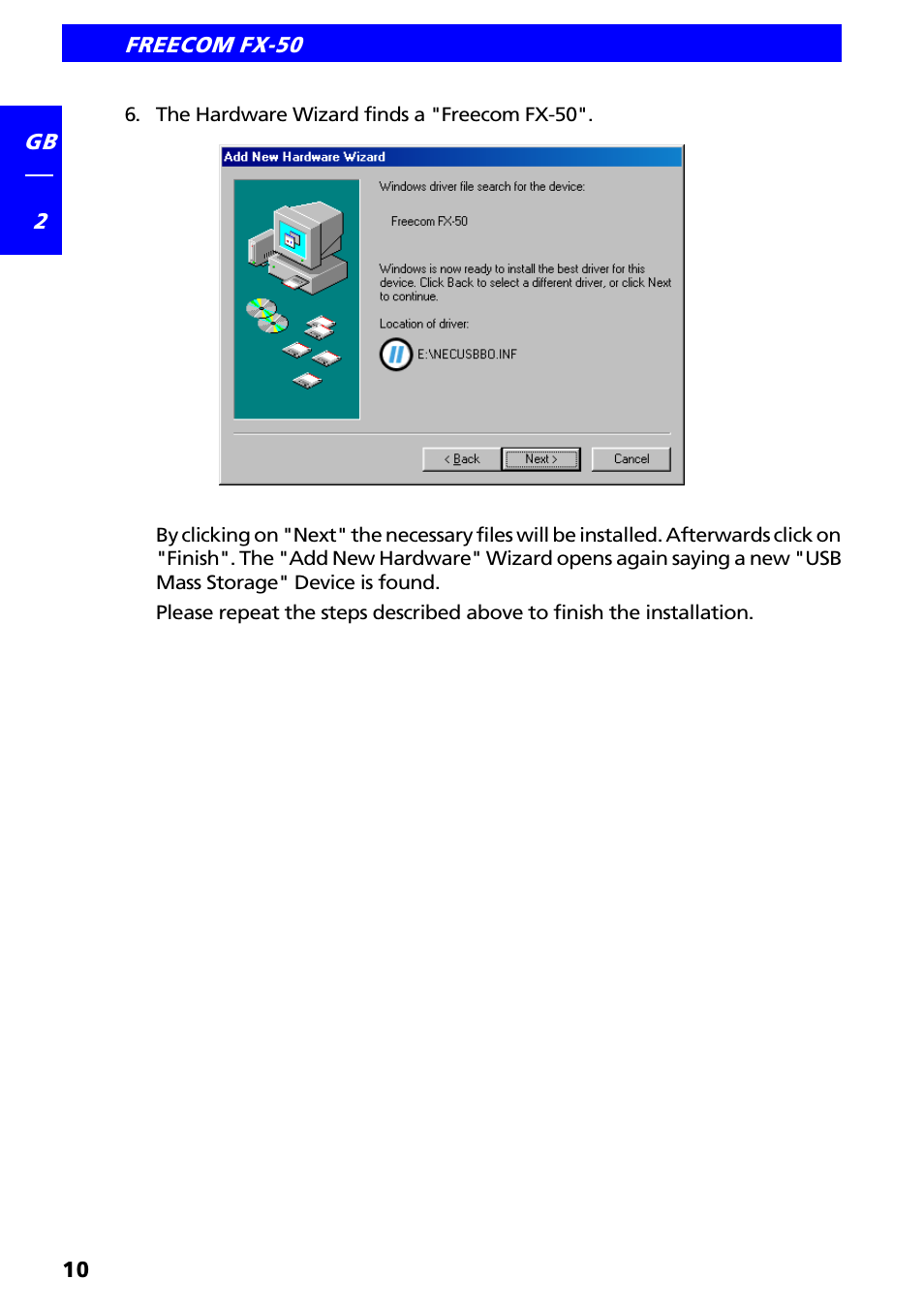 Freecom Technologies FX-50 User Manual | Page 10 / 15