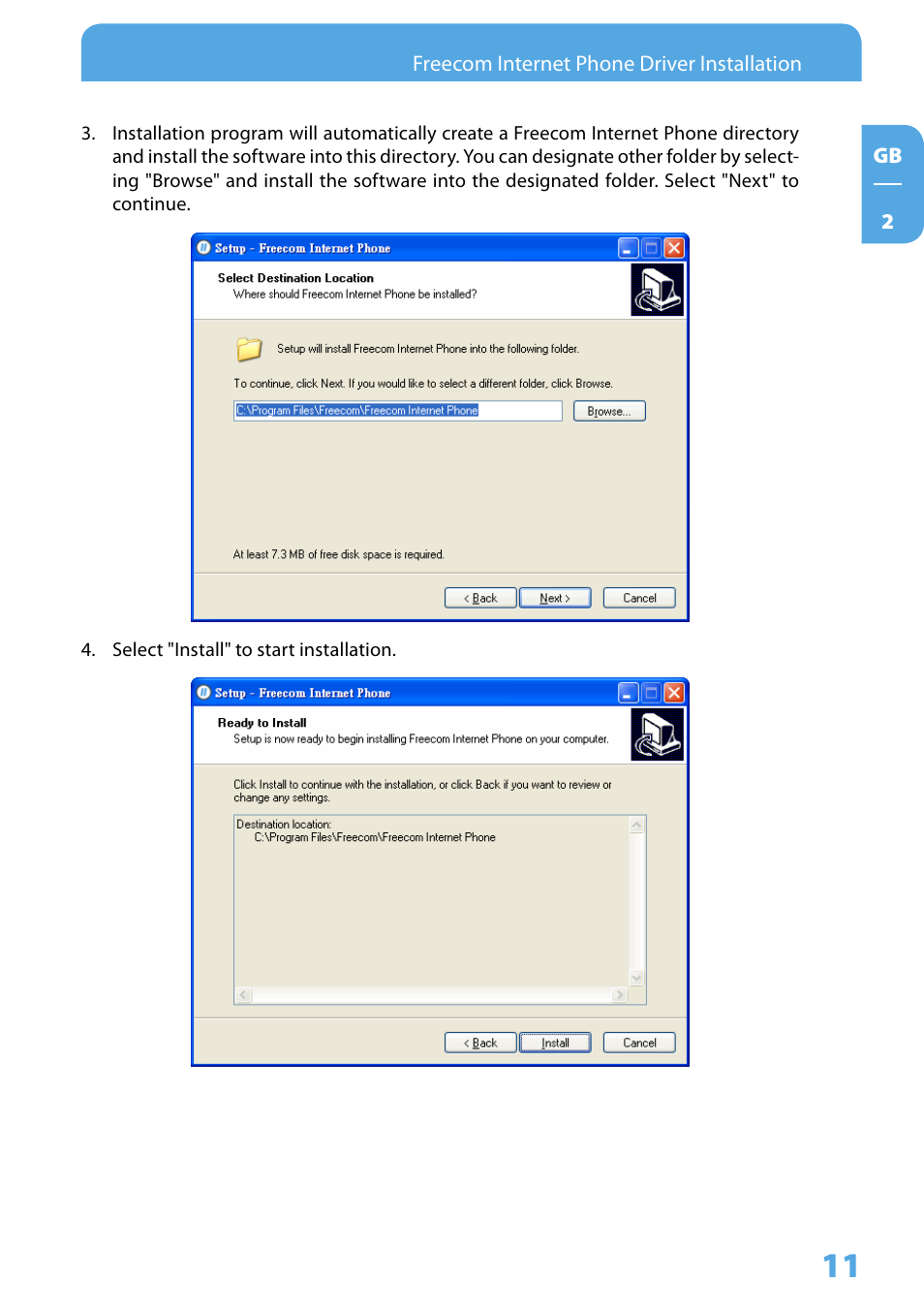 Freecom Technologies Skype Phone User Manual | Page 11 / 42