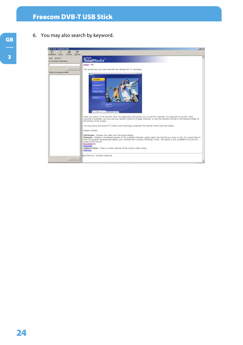 Freecom Technologies DVB-T User Manual | Page 24 / 29