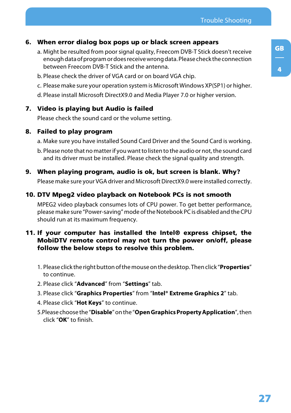 Freecom Technologies DVB-T User Manual | Page 27 / 29