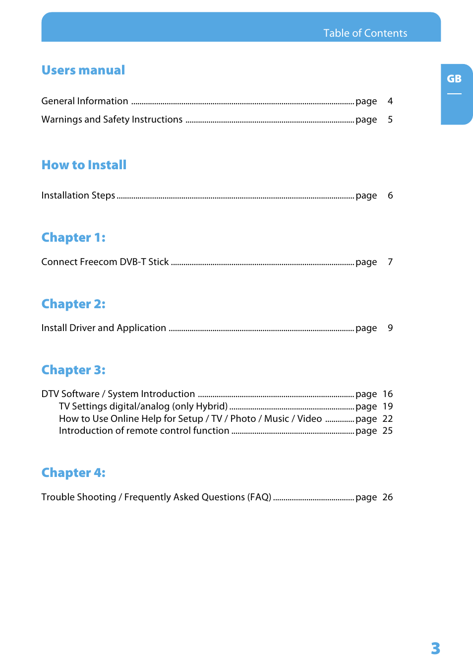 Freecom Technologies DVB-T User Manual | Page 3 / 29