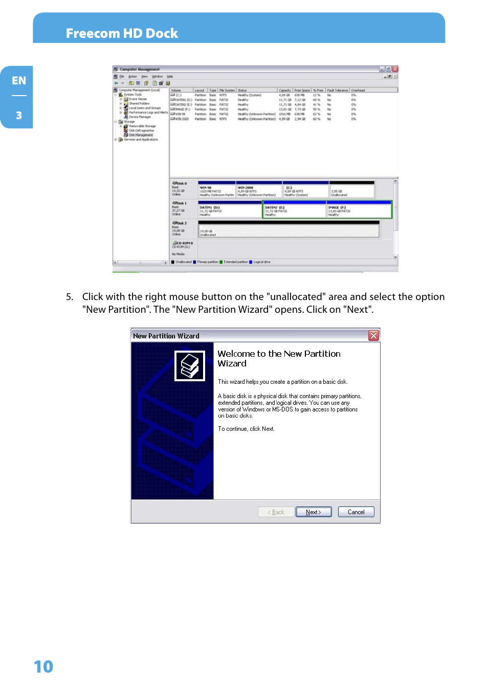 Freecom Technologies Hard Drive Dock User Manual | Page 10 / 18