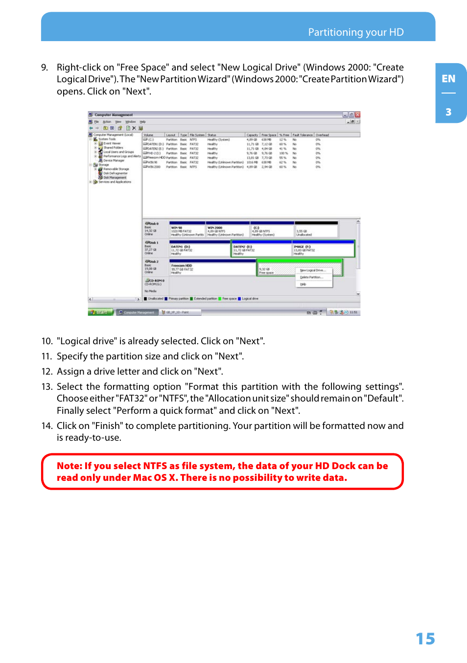 Freecom Technologies Hard Drive Dock User Manual | Page 15 / 18