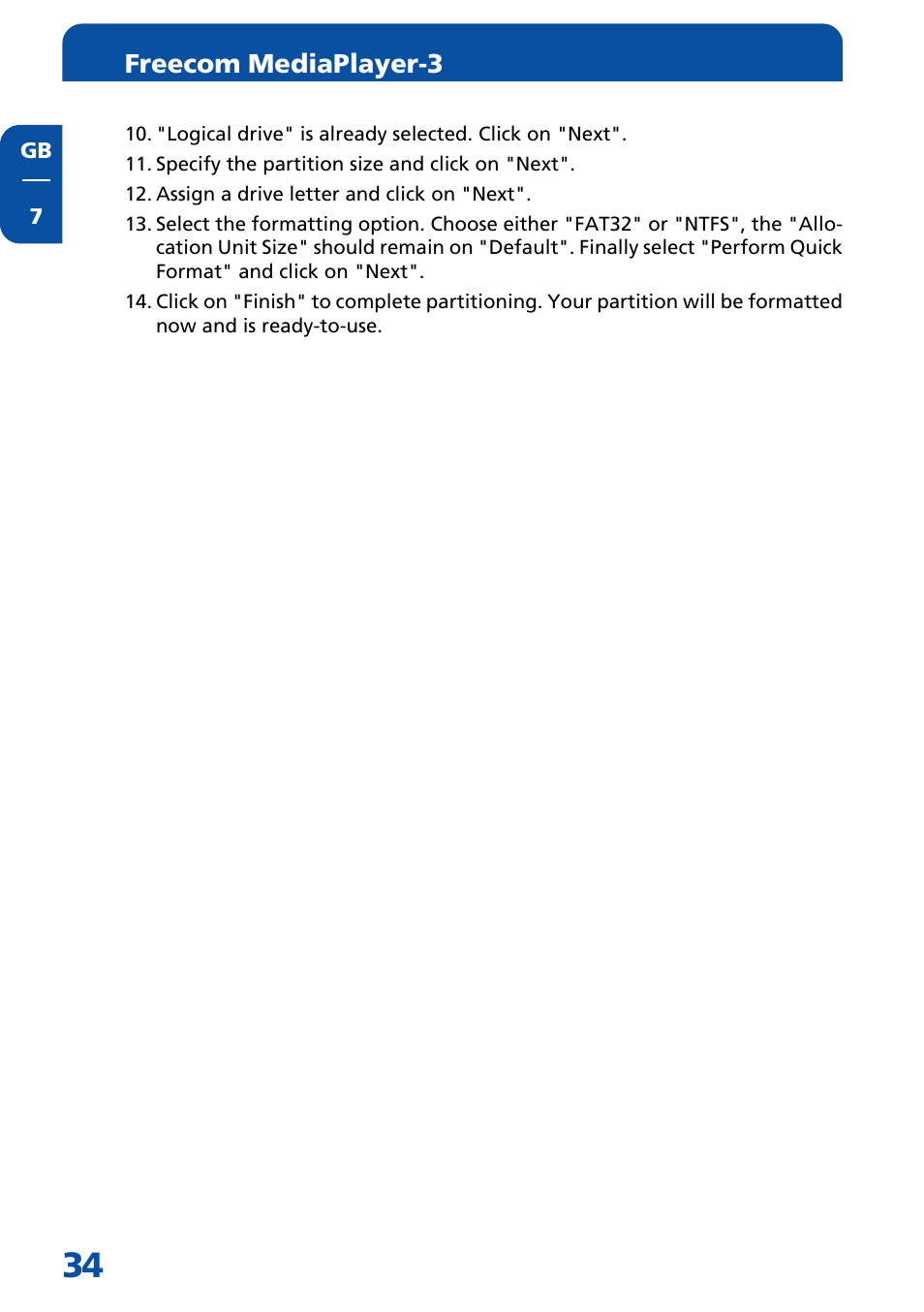 Freecom mediaplayer-3 | Freecom Technologies MediaPlayer3 User Manual | Page 34 / 41