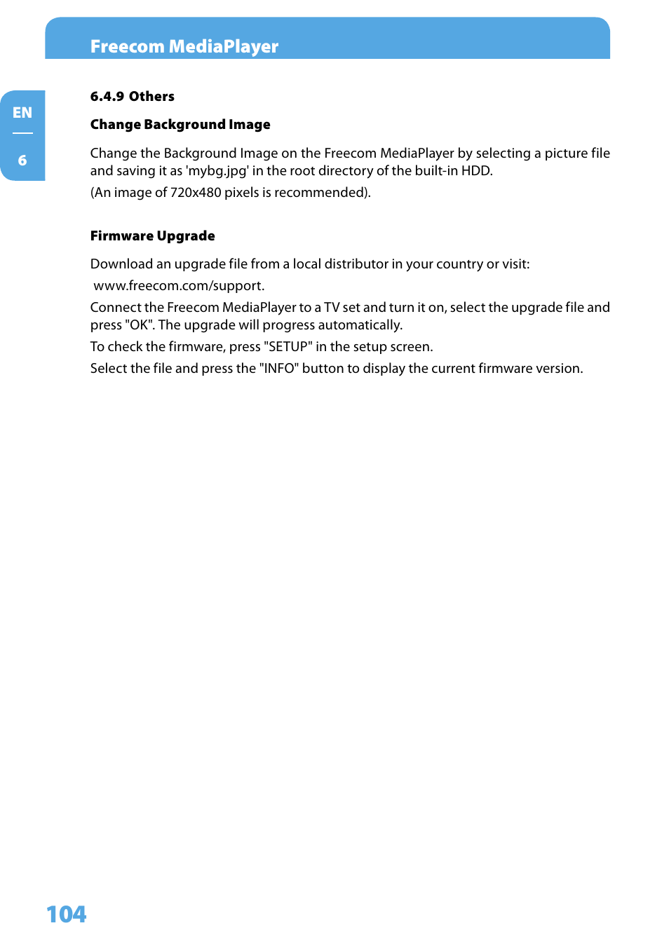 9 others, Freecom mediaplayer | Freecom Technologies 350 User Manual | Page 104 / 107