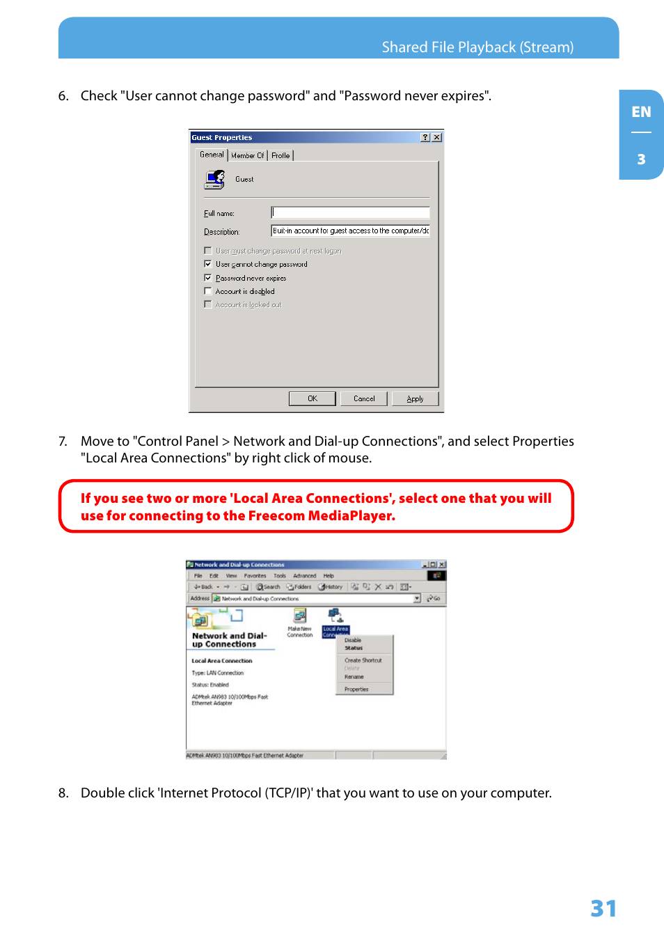 Freecom Technologies 350 User Manual | Page 31 / 107