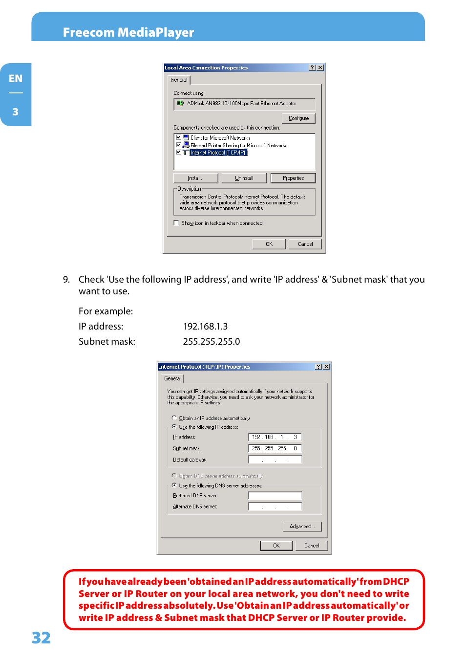 Freecom mediaplayer | Freecom Technologies 350 User Manual | Page 32 / 107