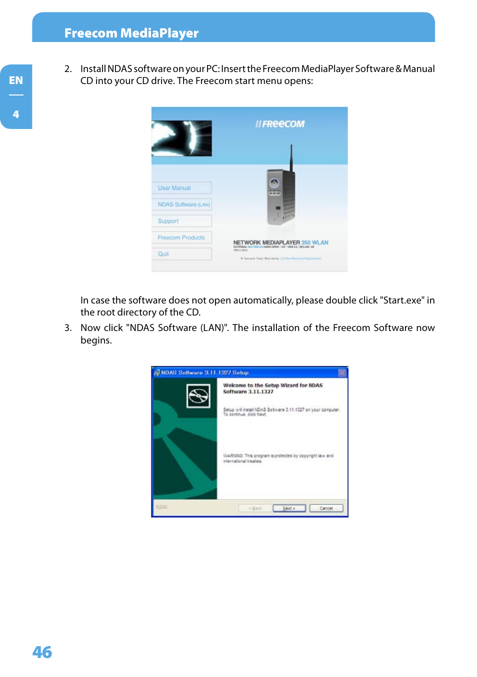 Freecom mediaplayer | Freecom Technologies 350 User Manual | Page 46 / 107