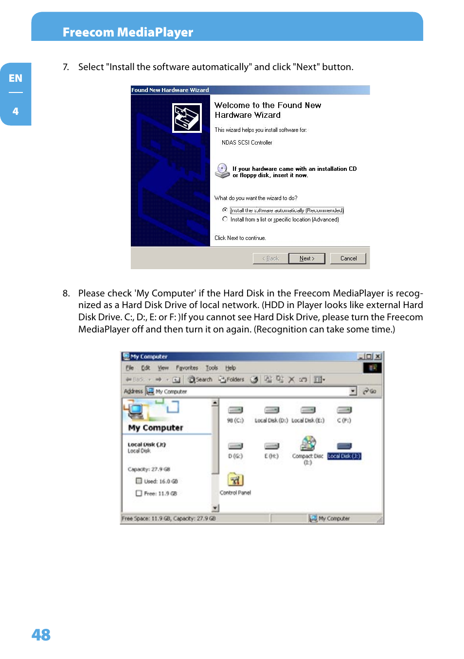 Freecom mediaplayer | Freecom Technologies 350 User Manual | Page 48 / 107