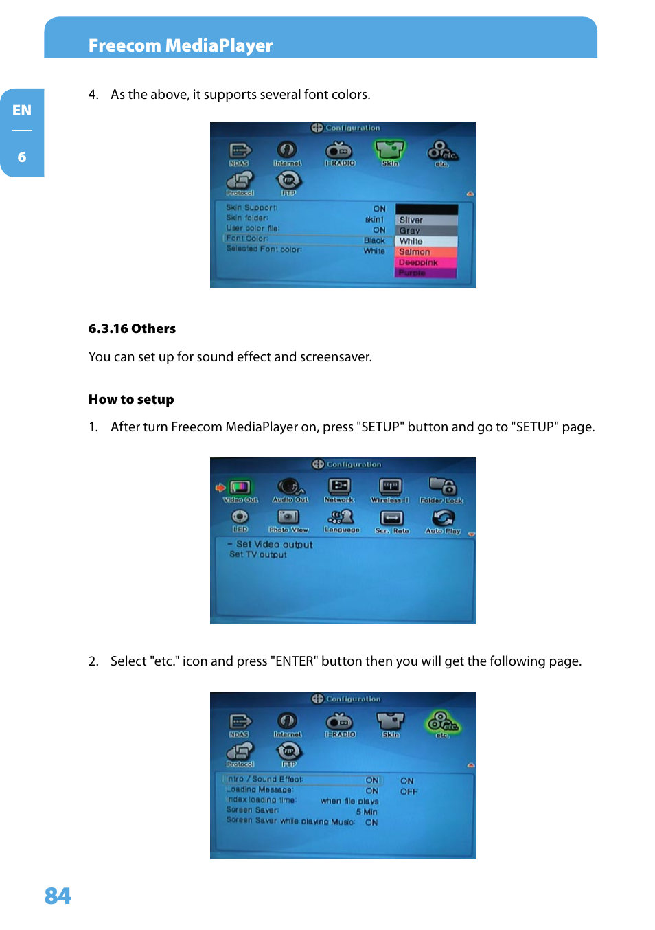 16 others, Freecom mediaplayer | Freecom Technologies 350 User Manual | Page 84 / 107