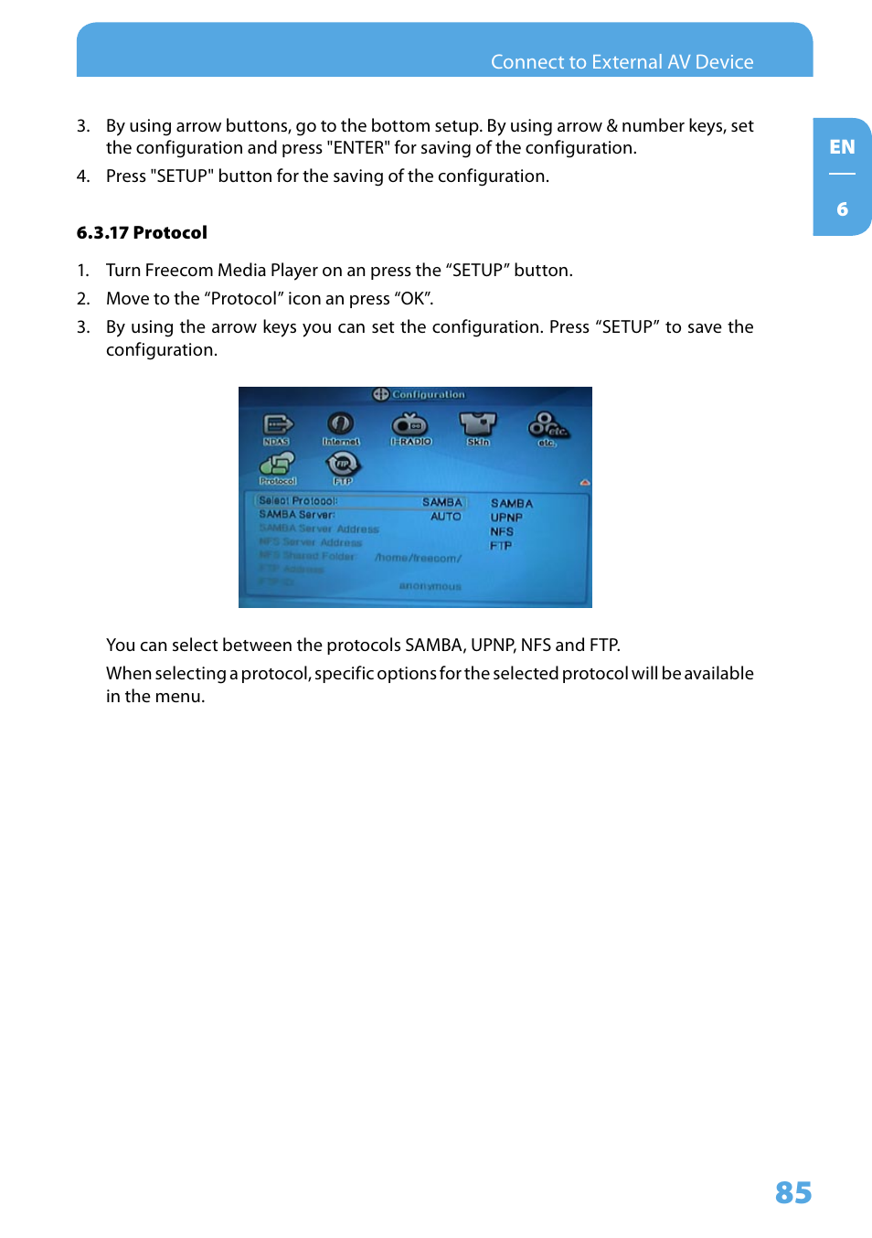 17 protocol | Freecom Technologies 350 User Manual | Page 85 / 107