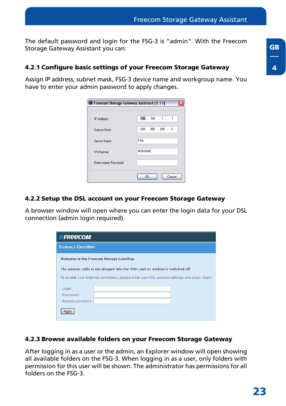 Freecom Technologies FSG-3 User Manual | Page 23 / 84