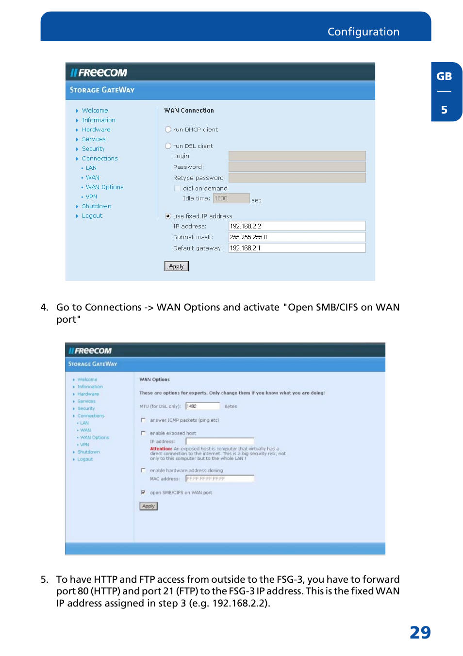 Freecom Technologies FSG-3 User Manual | Page 29 / 84